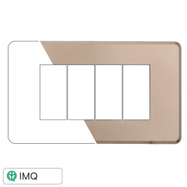 PLACCA SLIM 4P TITANIO - modello AN87408