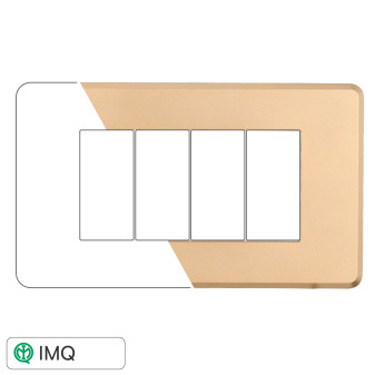 PLACCA SLIM 4P ORO - modello AN87411
