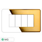 Immagine 1 - ETTROIT MOON PLACCA PLASTICA SLIM 4P ORO LUCIDO - Mod. AN87412 - Compatibile con BTicino AXOLUTE