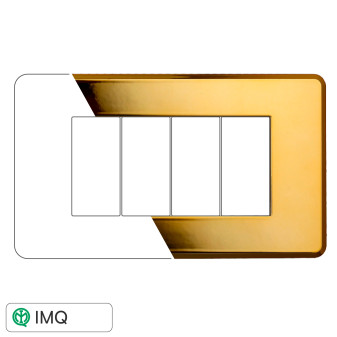 PLACCA SLIM 4P ORO LUCIDO - modello AN87412
