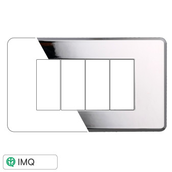 PLACCA SLIM 4P CROMATO LUCIDO - modello AN87413