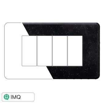 PLACCA SLIM 4P NERO BRILLANTE - modello AN87424