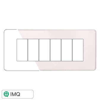 PLACCA SLIM 6P BIANCO - modello AN87601