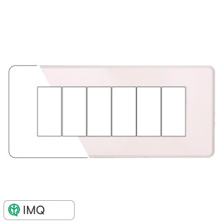 PLACCA SLIM 6P BIANCO - modello AN87601