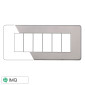 Immagine 1 - ETTROIT MOON PLACCA PLASTICA SLIM 6P SILVER - Mod. AN87606 - Compatibile con BTicino AXOLUTE