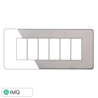 PLACCA SLIM 6P SILVER - modello AN87606