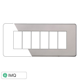 PLACCA SLIM 6P SILVER - modello AN87606
