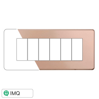 PLACCA SLIM 6P ACCIAIO BRONZO - modello AN87610