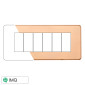 Immagine 1 - ETTROIT MOON PLACCA PLASTICA SLIM 6P ORO - Mod. AN87611 - Compatibile con BTicino AXOLUTE