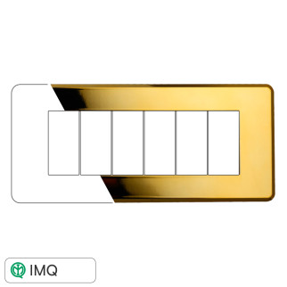 PLACCA SLIM 6P ORO LUCIDO - modello AN87612