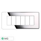Immagine 1 - ETTROIT MOON PLACCA PLASTICA SLIM 6P CROMATO LUCIDO - Mod. AN87613 - Compatibile con BTicino AXOLUTE