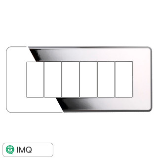 PLACCA SLIM 6P CROMATO LUCIDO - modello AN87613