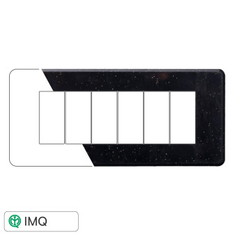 PLACCA SLIM 6P NERO BRILLANTE - modello AN87624