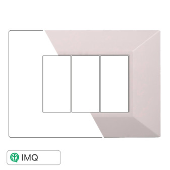 PLACCA PIRAMIDE 3P BIANCA - modello AN90301
