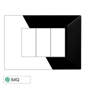 PLACCA PIRAMIDE 3P NERO - modello AN90302