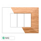 ETTROIT MOON PLACCA PLASTICA PIRAMIDE 3P LEGNO SCURO - Mod. AN90305 - Compatibile con BTicino AXOLUTE