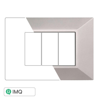 PLACCA PIRAMIDE 3P SILVER - modello AN90306