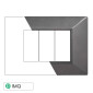 ETTROIT MOON PLACCA PLASTICA PIRAMIDE 3P ACCIAIO SCURO - Mod. AN90307 - Compatibile con BTicino AXOLUTE