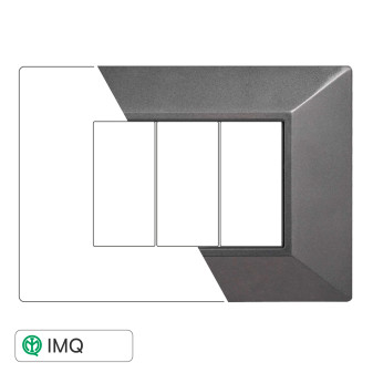 PLACCA PIRAMIDE 3P ACCIAIO SCURO - modello AN90307