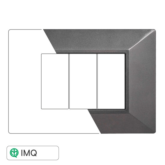 PLACCA PIRAMIDE 3P ACCIAIO SCURO - modello AN90307 PLACCA PIRAMIDE 3P ACCIAIO SCURO - modello AN90307