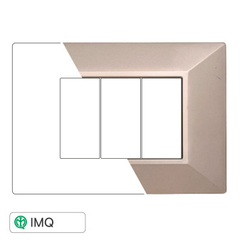 PLACCA PIRAMIDE 3P TITANIO - modello AN90308