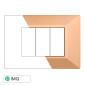 Immagine 1 - ETTROIT MOON PLACCA PLASTICA PIRAMIDE 3P ORO - Mod. AN90311 - Compatibile con BTicino AXOLUTE