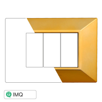 PLACCA PIRAMIDE 3P ORO LUCIDO - modello AN90312