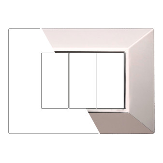 PLACCA PIRAMIDE 3P CROMATO LUCIDO - modello AN90313