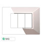 Immagine 2 - ETTROIT MOON PLACCA PLASTICA PIRAMIDE 3P CROMATO LUCIDO - Mod. AN90313 - Compatibile con BTicino AXOLUTE