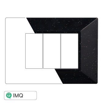 PLACCA PIRAMIDE 3P NERO BRILLANTE - modello AN90324