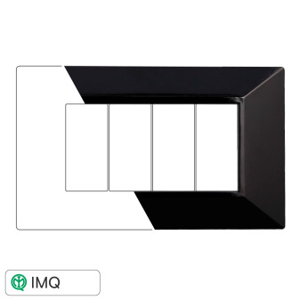 PLACCA PIRAMIDE 4P NERO - modello AN90402