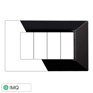 PLACCA PIRAMIDE 4P NERO - modello AN90402