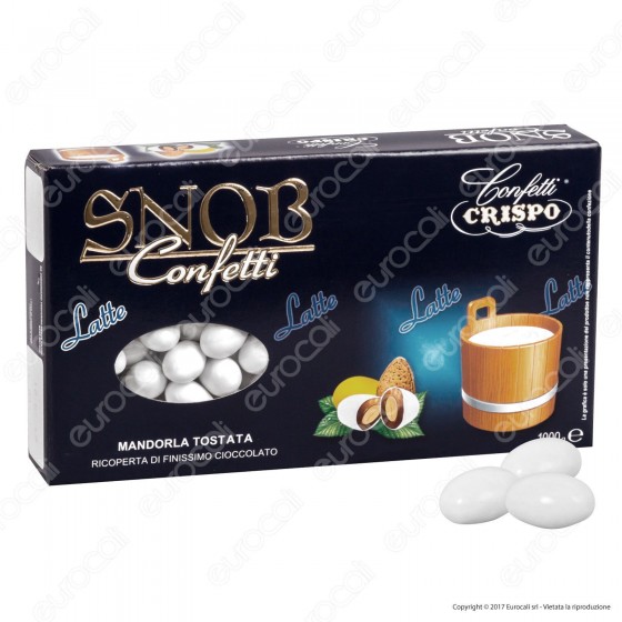 Confetti Crispo Snob con Mandorle Tostate Gusto Cioccolato al Latte - Confetti Crispo Snob con Mandorle Tostate Gusto Cioccolato al Latte -