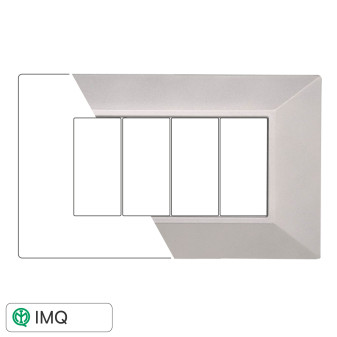 PLACCA PIRAMIDE 4P SILVER - modello AN90406