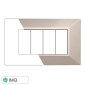 Immagine 1 - ETTROIT MOON PLACCA PLASTICA PIRAMIDE 4P TITANIO - Mod. AN90408 - Compatibile con BTicino AXOLUTE