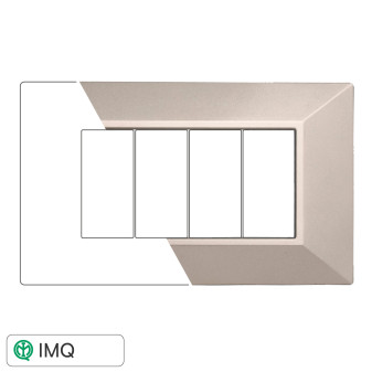 PLACCA PIRAMIDE 4P TITANIO - modello AN90408