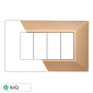 Immagine 1 - ETTROIT MOON PLACCA PLASTICA PIRAMIDE 4P ORO - Mod. AN90411 - Compatibile con BTicino AXOLUTE