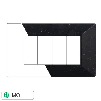 PLACCA PIRAMIDE 4P NERO BRILLANTE - modello AN90424