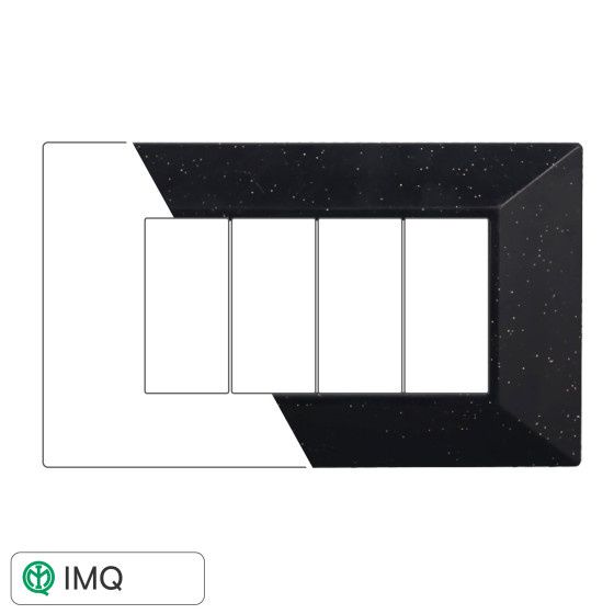 PLACCA PIRAMIDE 4P NERO BRILLANTE - modello AN90424 PLACCA PIRAMIDE 4P NERO BRILLANTE - modello AN90424