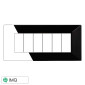 ETTROIT MOON PLACCA PLASTICA PIRAMIDE 6P NERO - Mod. AN90602 - Compatibile con BTicino AXOLUTE