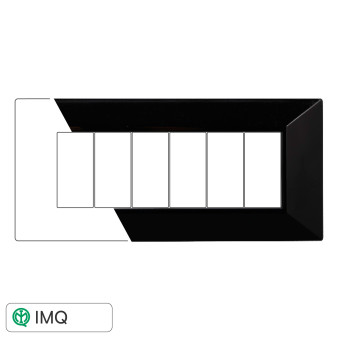 PLACCA PIRAMIDE 6P NERO - modello AN90602