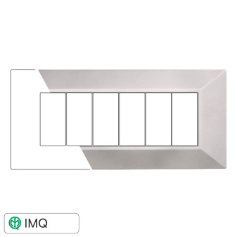 PLACCA PIRAMIDE 6P SILVER - modello AN90606