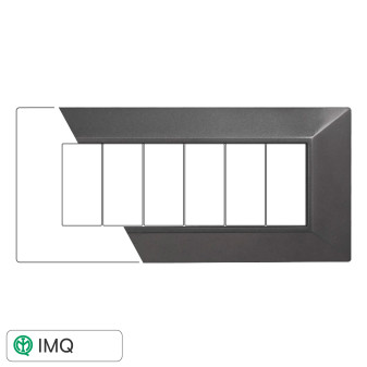 PLACCA PIRAMIDE 6P ACCIAIO SCURO - modello AN90607