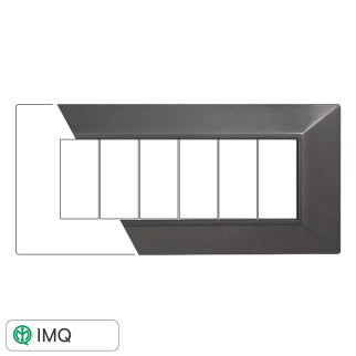 PLACCA PIRAMIDE 6P ACCIAIO SCURO - modello AN90607