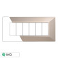 Immagine 1 - ETTROIT MOON PLACCA PLASTICA PIRAMIDE 6P TITANIO - Mod. AN90608 - Compatibile con BTicino AXOLUTE