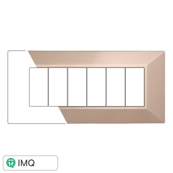 PLACCA PIRAMIDE 6P BRONZO - modello AN90610