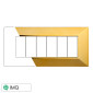 Immagine 1 - ETTROIT MOON PLACCA PLASTICA PIRAMIDE 6P ORO LUCIDO - Mod. AN90612 - Compatibile con BTicino AXOLUTE