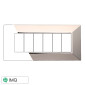Immagine 1 - ETTROIT MOON PLACCA PLASTICA PIRAMIDE 6P CROMATO LUCIDO - Mod. AN90613 - Compatibile con BTicino AXOLUTE