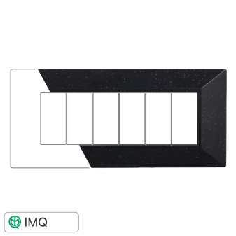 PLACCA PIRAMIDE 6P NERO BRILLANTE - modello AN90624