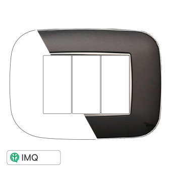 PLACCA ORBIS 3P ACCIAIO SCURO - modello AN91307